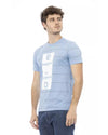 Short Sleeve T-shirt with Round Neck and Front Print L Men