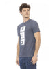 Short Sleeve Round Neck T-shirt with Front Print XS Men