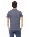 Short Sleeve Round Neck T-shirt with Front Print XS Men