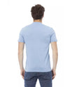 Short Sleeve Round Neck T-shirt with Front Print L Men