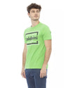 Round Neck Short Sleeve T-shirt with Front Print M Men