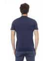 Round Neck Short Sleeve T-shirt with Front Print L Men