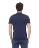 Round Neck Short Sleeve T-shirt with Front Print L Men