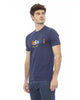 Short Sleeve T-shirt with Round Neck and Front Print M Men