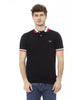 Embroidered Short Sleeve Polo Shirt with Tricolor Collar 3XL Men