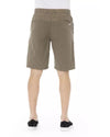 Solid Color Bermuda Shorts with Drawstring Closure W48 US Men