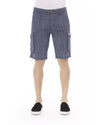 Cargo Shorts with Front Zipper and Button Closure W32 US Men