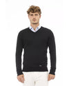 Metal Monogram V-Neck Sweater with Ribbed Details 48 IT Men