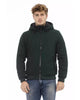 Threaded Pocket Jacket with Double Breasted Closure and Logo Zipper Pull 3XL Men