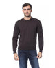 Embroidered Merino Wool Crew Neck Sweater L Men