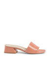 Leather Pink Sandals with 4cm Heel - 39 EU