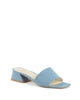 Light Blue Leather Sandals with 4cm Heel - 39 EU