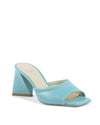 Blue Leather High-Heeled Sandals - 39 EU