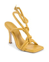 Twisted Knot Nappa Leather Sandals - 37 EU