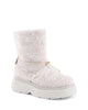 Shearling Drawstring Platform Ankle Boot - 37 EU