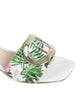 Printed Canvas Flat Mule - 37 EU