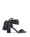 Silk Printed Heeled Sandal - 39 EU