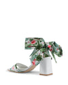 Silk Printed Heeled Sandal - 40 EU