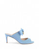 Blue Bow Mule with Low Heel - 37 EU