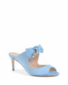 Blue Bow Mule with Low Heel - 38 EU