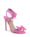 Satin High-Heeled Ankle Tie Sandal - 38 EU