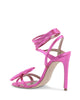 Satin High-Heeled Ankle Tie Sandal - 38 EU