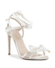 Satin High Heel Sandal with Ankle Laces - 36 EU