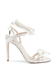 Satin High Heel Sandal with Ankle Laces - 39 EU