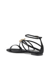 Satin Ankle-Strap Sandal with Swarovski Bow - 36 EU