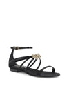 Satin Ankle-Strap Sandal with Swarovski Bow - 37 EU