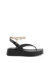 Gold Chain Wedge Sandal - 35 EU