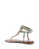 Palm Print Capri Sandals - 35 EU