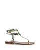 Palm Print Capri Sandals - 37 EU