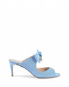 Blue Bow Mule with Low Heel - 375 EU