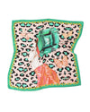 Green Leopard Silk Scarf - One Size