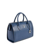 Blue Saffiano Leather Handbag - One Size