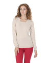 Cashmere Womens Square Neck Sweater - 42 EU