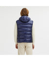 Reversible Hooded Vest with Zip Closure and Duck Feather Padding M Men