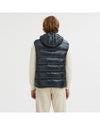 Reversible Hooded Vest with Zip Closure and Duck Feather Padding M Men