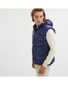 Reversible Hooded Vest with Zip Closure and Duck Feather Padding S Men