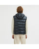 Reversible Hooded Vest with Zip Closure and Duck Feather Padding S Men