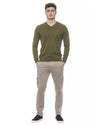 V-Neck Solid Color Sweater M Men