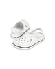 White Clog Sandals with Heel Straps and Ventilation Ports - M12-W14 US