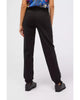 Logo Side Band Solid Color Sweatpants with Multi-Pockets and Cuffed Bottom S Women