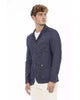 Fabric Jacket with Detachable Braces and Button Closure 48 IT Men