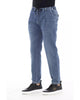 Button and Lace Closure Mens Jeans with Front and Back Pockets W48 US Men