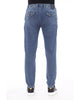 Button and Lace Closure Mens Jeans with Front and Back Pockets W48 US Men