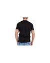 Black Cotton T-Shirt with Contrasting Logo Stamps S Men