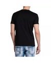 Black Graphic Print Cotton T-Shirt S Men