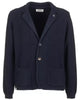 Dark Blue Cotton Sports Jacket with Two Button Closure and Front Pockets S Men